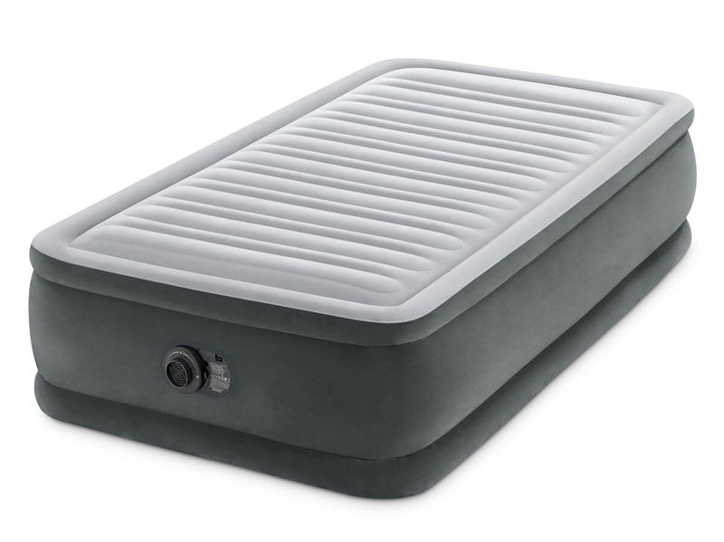 Laad afbeelding in galerijtoner, Grijs Intex Comfort Plush Elevated Eenpersoons Luchtbed