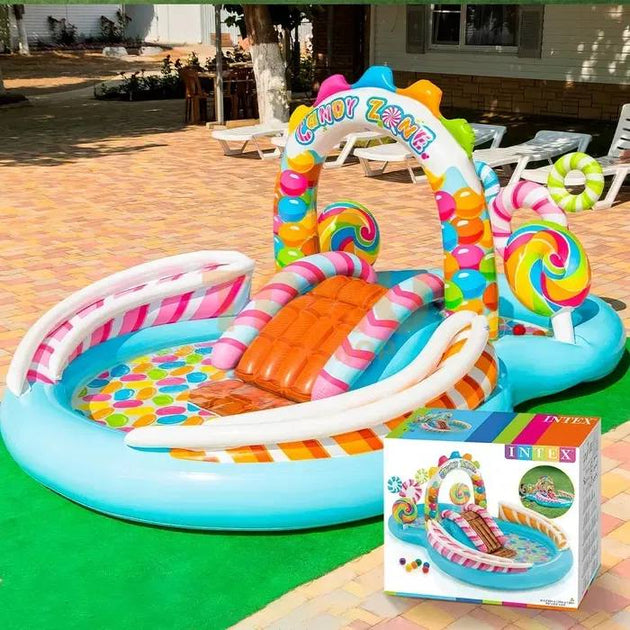 Laad afbeelding in galerijtoner, Intex Candy Kinderzwembad 295x191x130 cm
