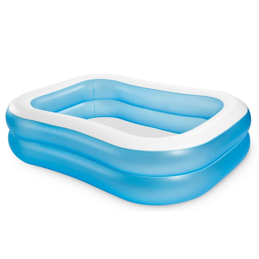 Blauw met wit opblaasbaar zwembad van Intex
