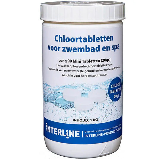 Pot chloortabletten voor zwembaden en spa's.
