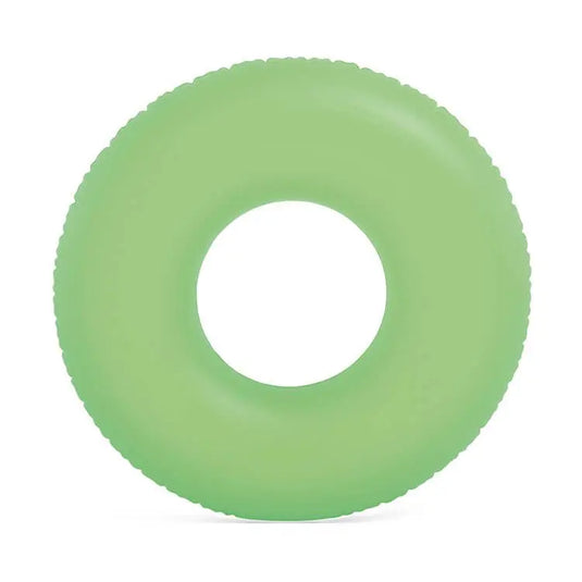 Groene neon opblaasbare zwemband.