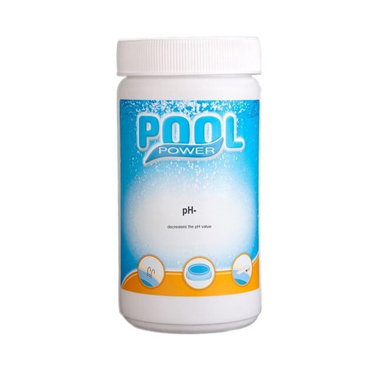 Wit potje met pH-min granulaat van Pool Power